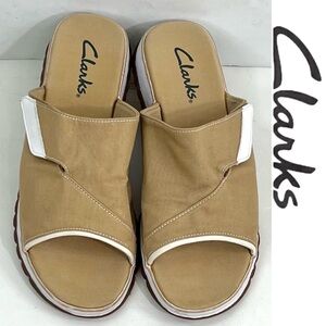 Clarks Women's Slide Canvas Sandals